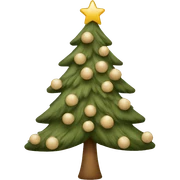 Christmas tree in beige sticker