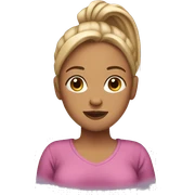 woman with ponytail pregnant sticker