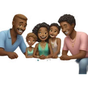 happy family moment with jewelry sticker