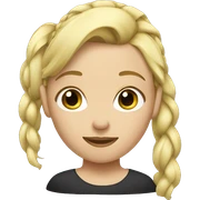 blond ponytail woman sticker