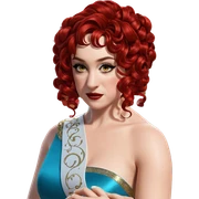 elegant girl in red dress sticker