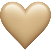 Beige heart  sticker