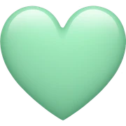 pastel green heart sticker