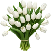 white tulip bouquet  sticker