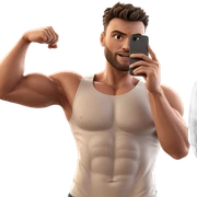 muscular guy taking a selfie sticker