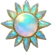 opal crystal sun sticker
