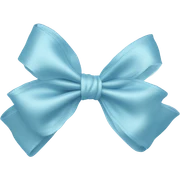 baby blue bow sticker