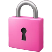 Pink lock sticker