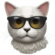 Cat with sunglasses sticker