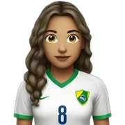 brazil player girl sticker