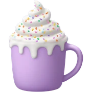 light purple hot chocolate  sticker
