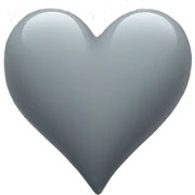 Small aesthetic grey heart sticker