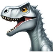 Chrome dinosaur sticker
