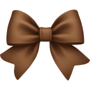 Brown bow sticker