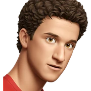 portrait of a boy looking sticker