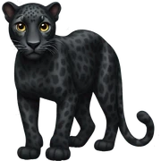 Black leopard sticker
