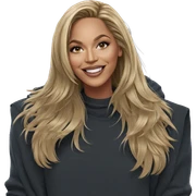 smiling girl with blonde hair sticker