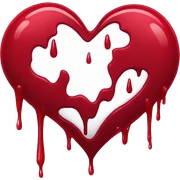 Heart with blood sticker