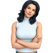 confident girl in denim attire sticker