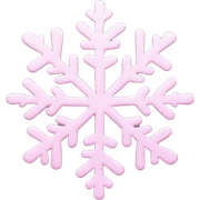 pastel pink snowflake  sticker