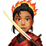 Fire-Wielding Samurai sticker