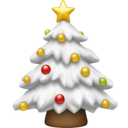 White Christmas tree sticker