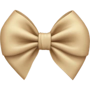 Beige bow sticker