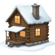 Snowy cabin  sticker