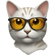 Cat with sunglasses sticker