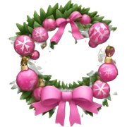 Pink Christmas wreath  sticker