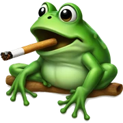 Frog smoking  sticker