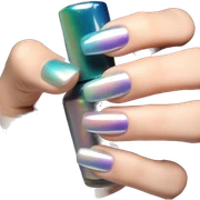 Iridescent nails sticker