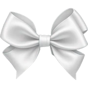 white satin bow sticker