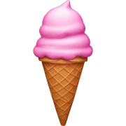 Pink ice cream cone  sticker
