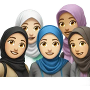 outdoor selfie with friends girl with hijab  sticker