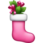 Pink stocking  sticker