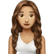 Long brown hair sticker