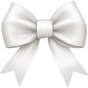 White ribbon bow sticker