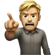 ANGRY MAN POINTING IN FRONT sticker
