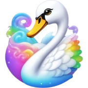 lisa frank swan sticker