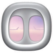 Light pink airplane window  sticker