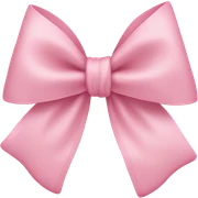 light pink bow on light pink bow sticker