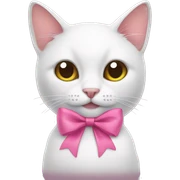 Cat with pink bow sticker
