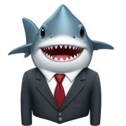 shark in a suit  sticker