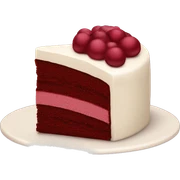 Burgundy piece of cake sticker