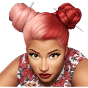 girl with red hair bun sticker