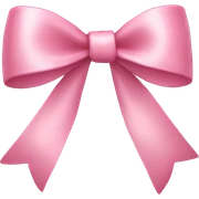 light pink ribbon bow sticker