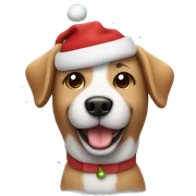 Christmas dog sticker