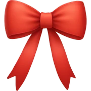 Red cute bow sticker