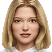 blonde girl portrait staring directly sticker